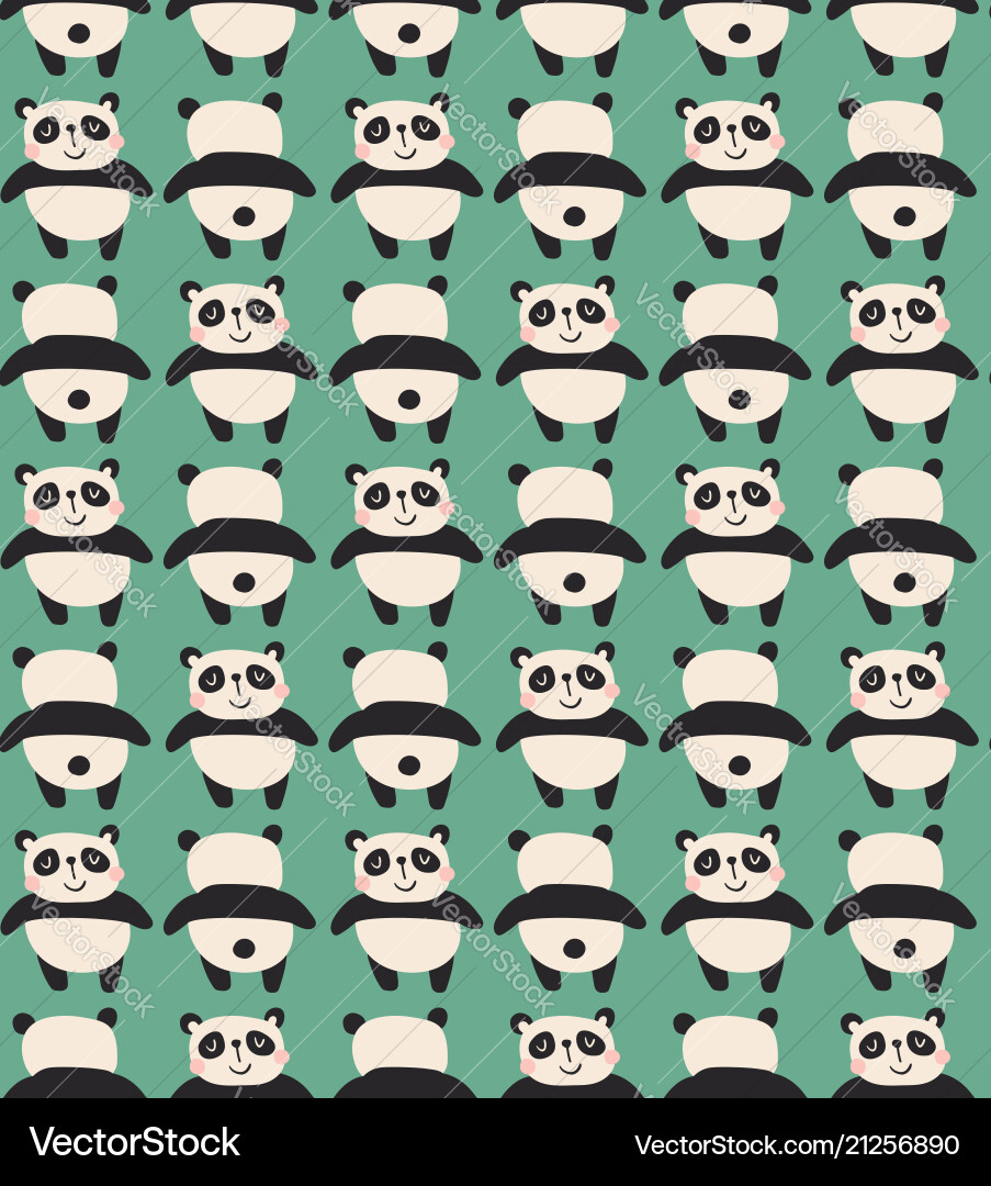 Panda pattern Panda pattern vector image