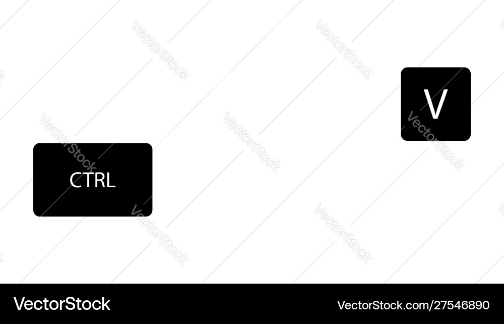 Paste buttons combination Paste buttons combination vector image