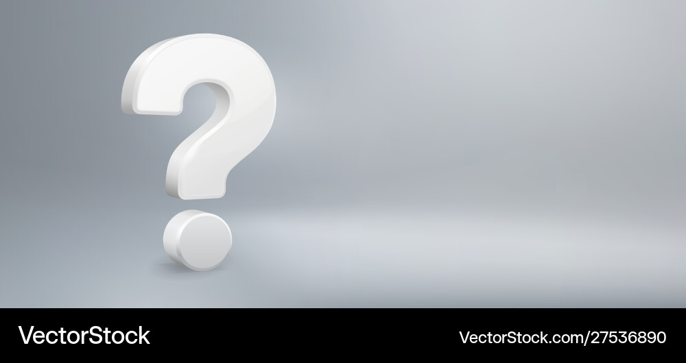 Realistic 3d question mark have a faq Realistic 3d question mark have a faq vector image
