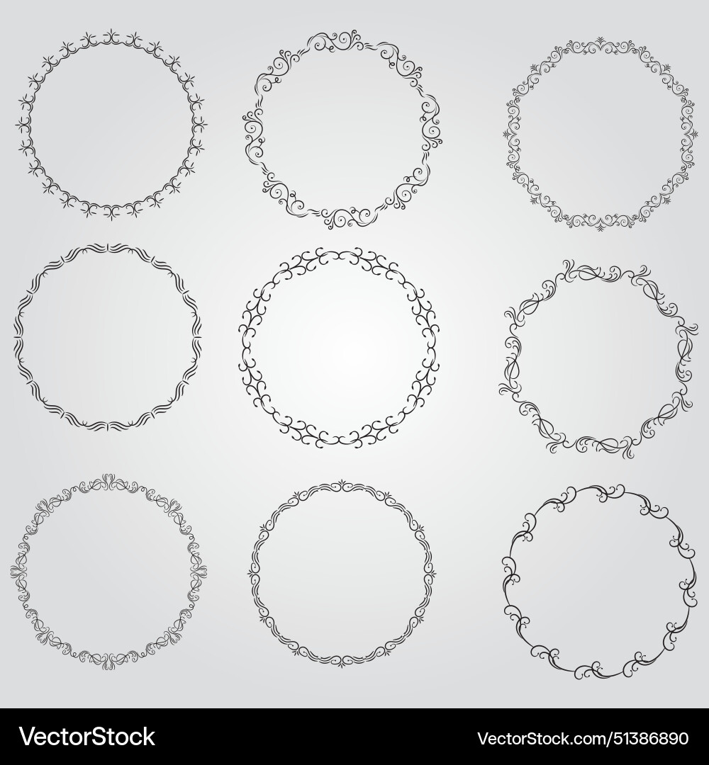 Round shape border Vector Image