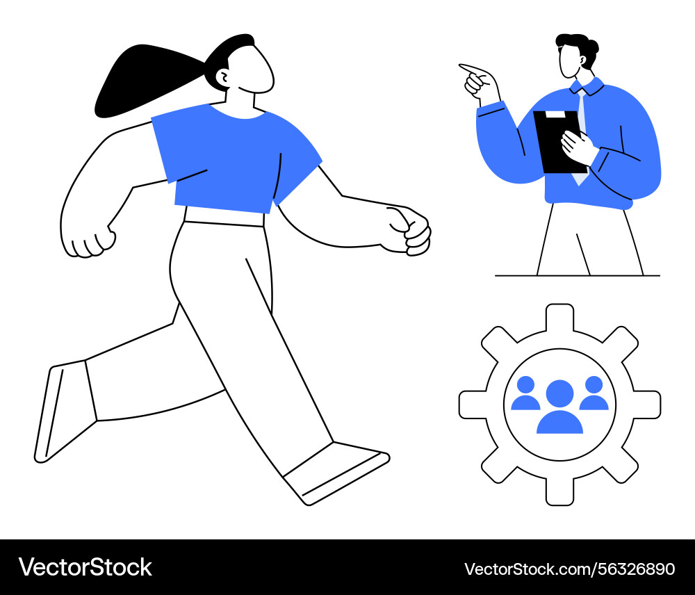 Teamwork & Task Assignment vector image