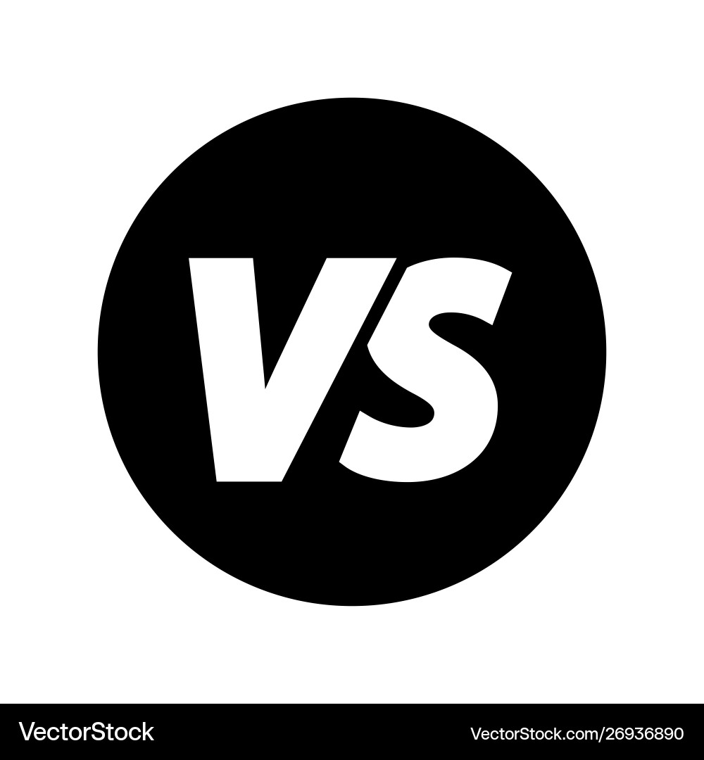 Premium Vector Versus sign. Black and white symbol
