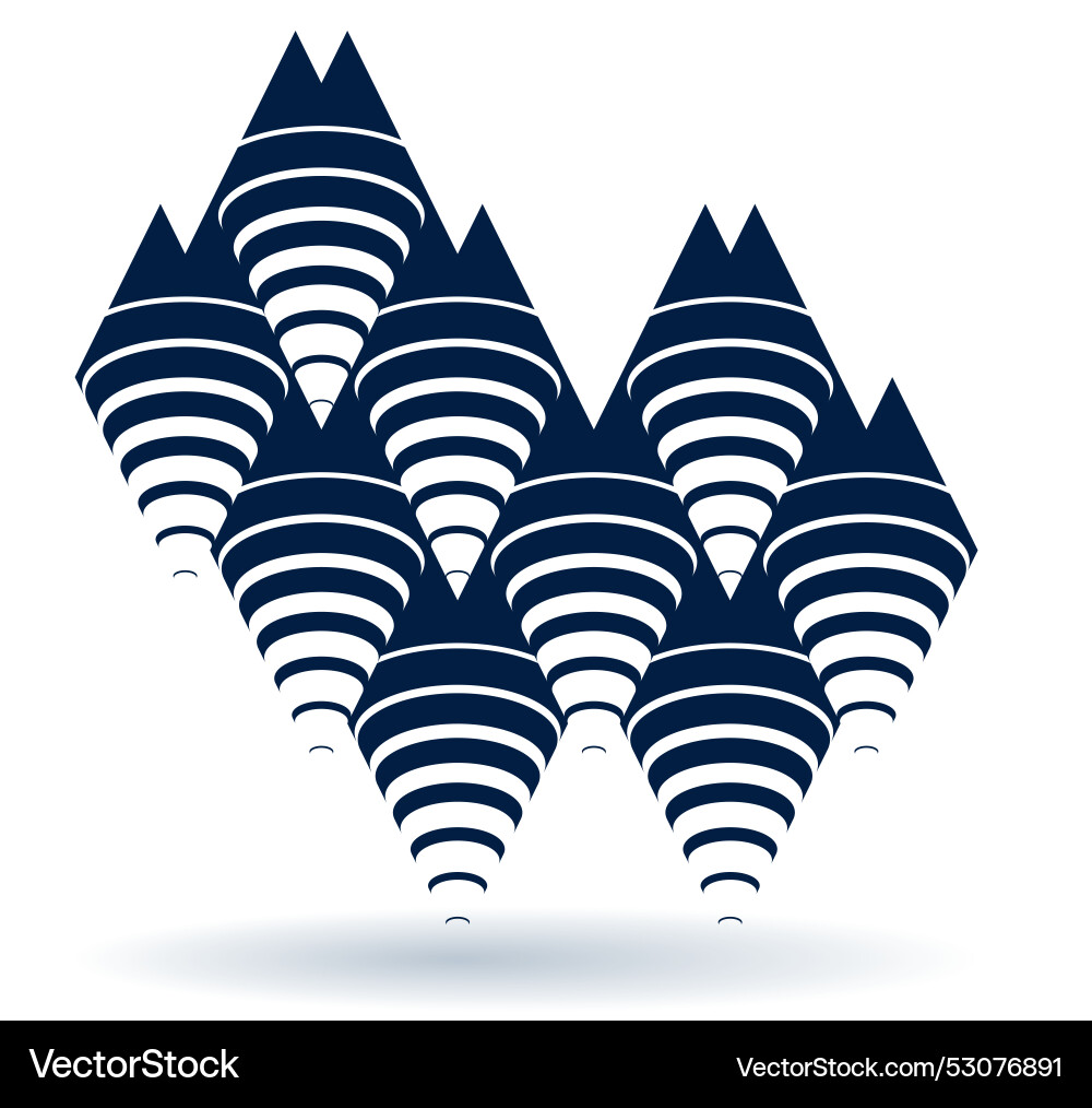 Dimensional 3d abstraction isolated abstract Dimensional 3d abstraction isolated abstract Vector Image