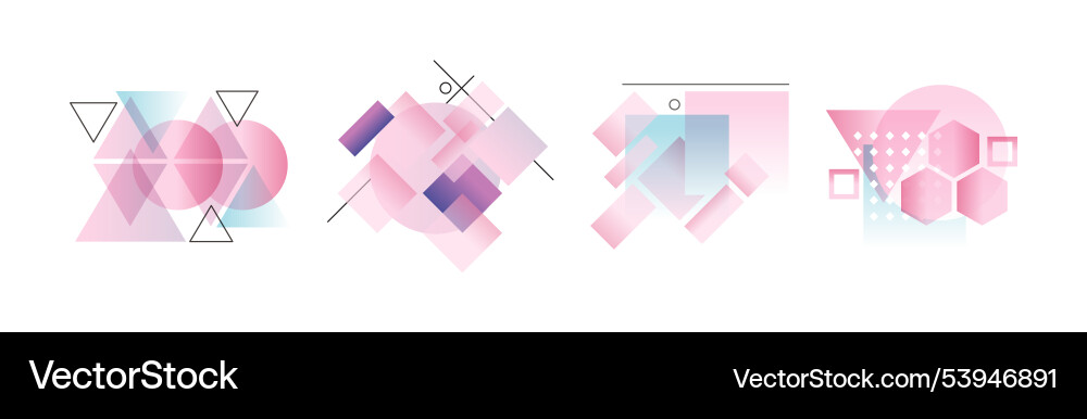 Gradiente Geometrieform und Formen für abstrakt Gradiente Geometrieform und Formen für abstrakt vektorbild