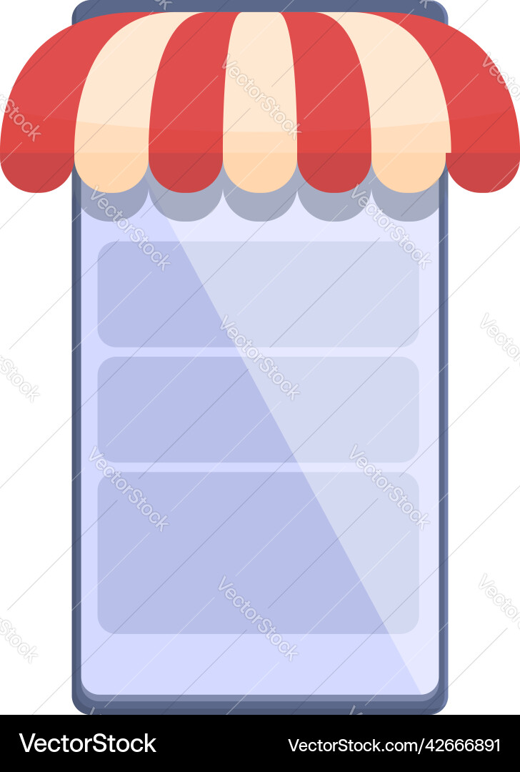 Online smartphone shop icon cartoon money Online smartphone shop icon cartoon money vector image