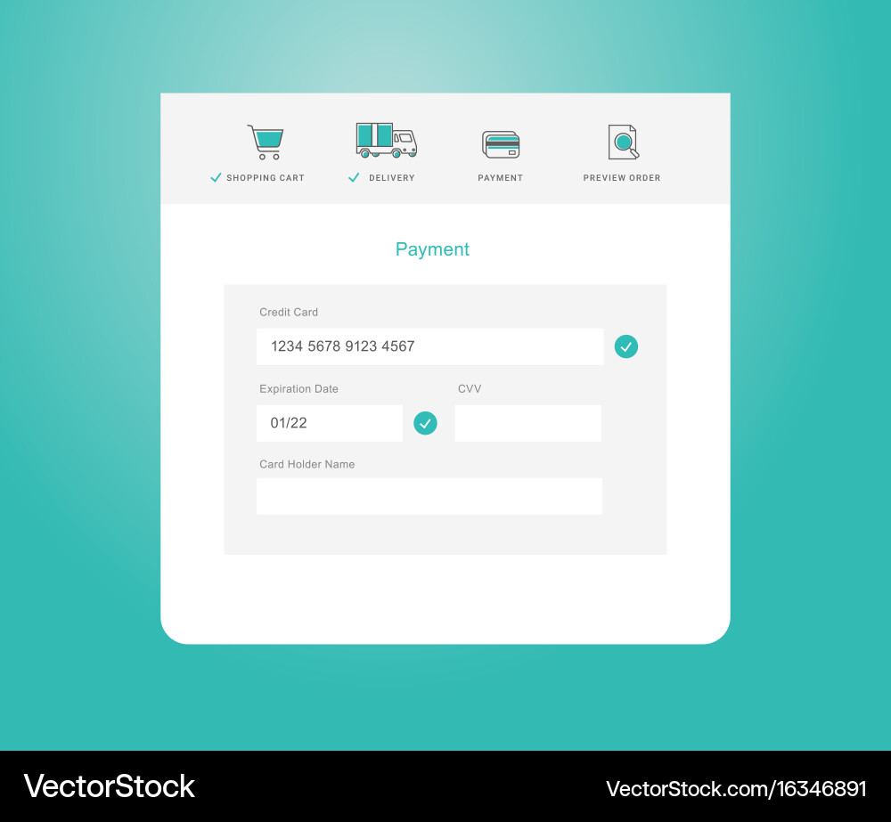 Outline checkout icons Royalty Free Vector Image