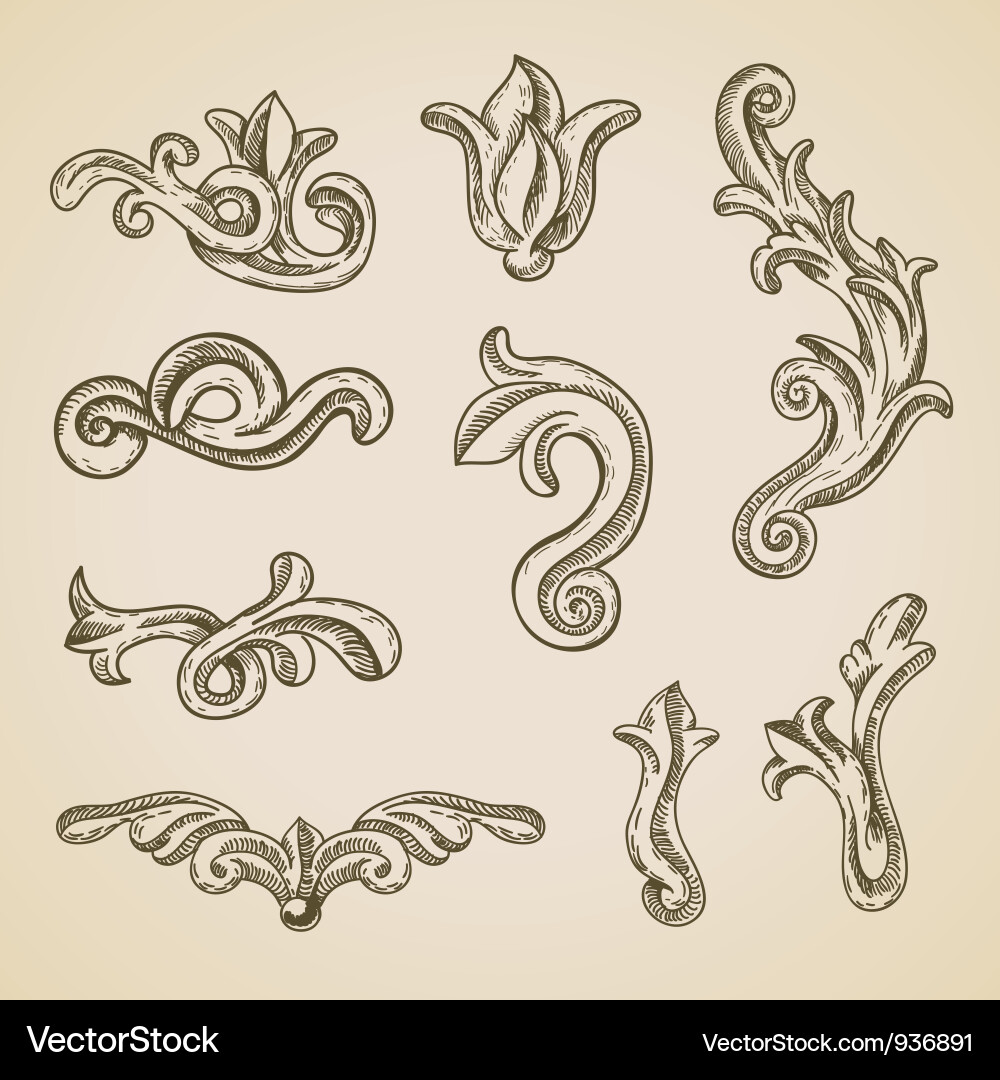 Retro design elements for frames vector image