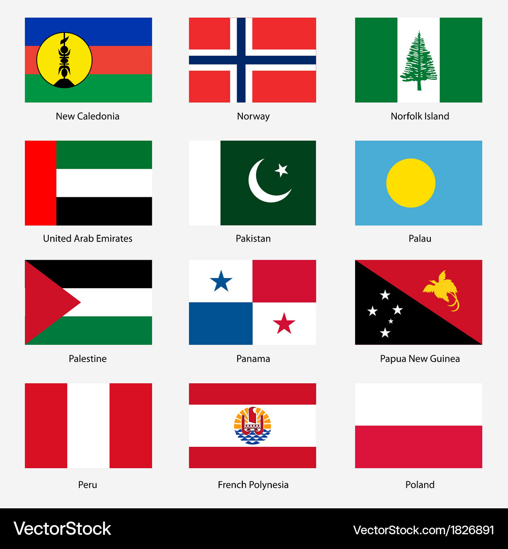 World Flags - Sovereign States Vector Image
