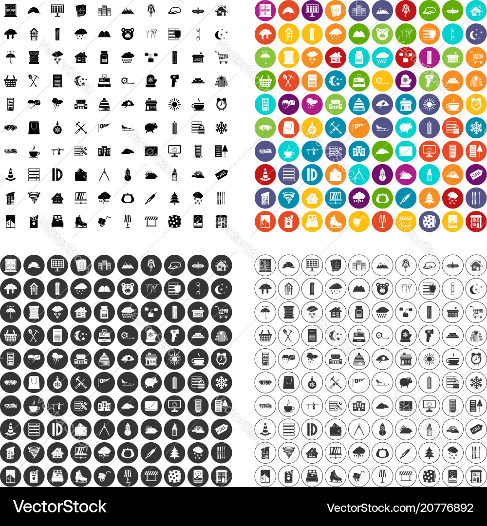 100 windows icons set variant 100 windows icons set variant Vector Image