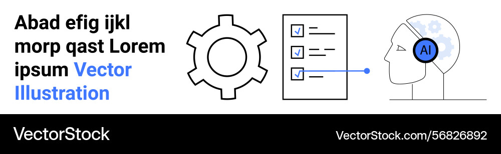 Artificial intelligence process with checklist Artificial intelligence process with checklist vector image