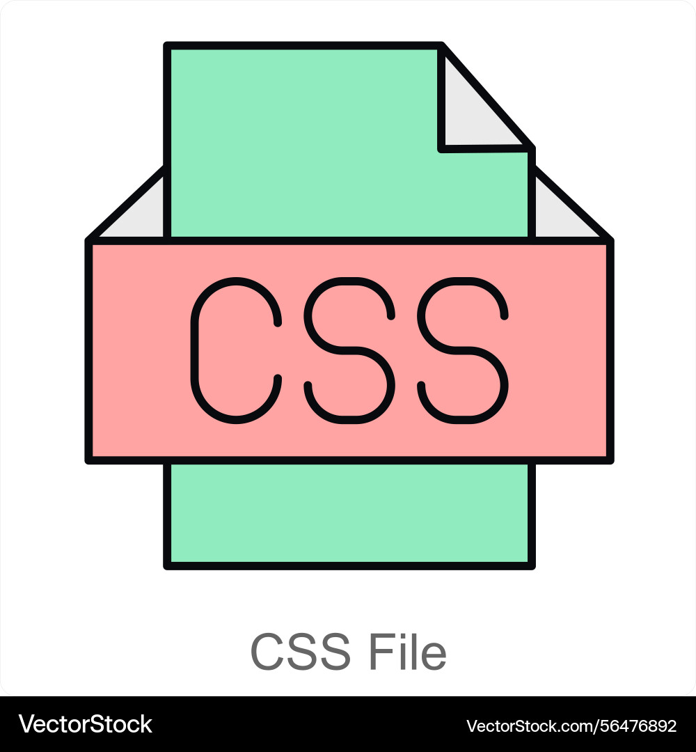 Css file icon concept vector image