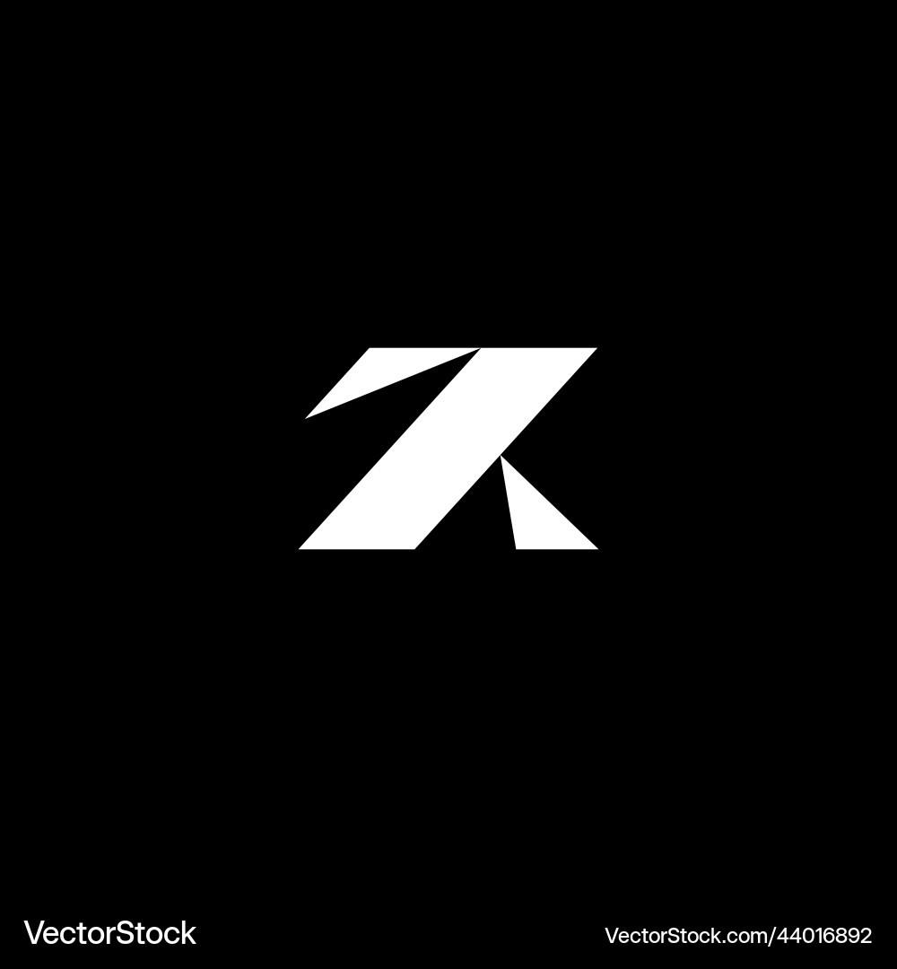 Initial based clean and minimal letter tk kt Initial based clean and minimal letter tk kt vector image