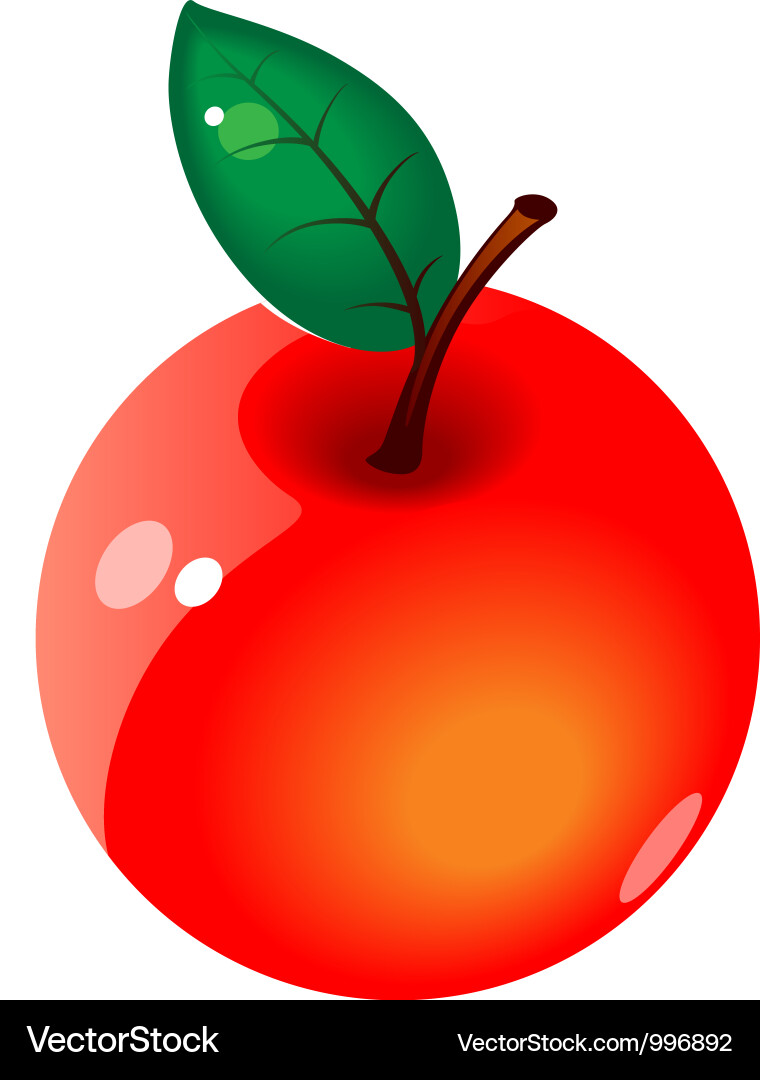 Red apple icon vector image