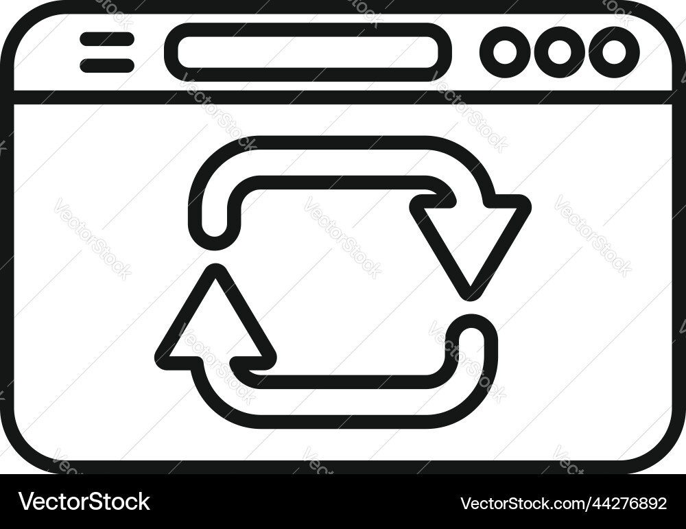 Repost web page icon outline chart Repost web page icon outline chart vector image