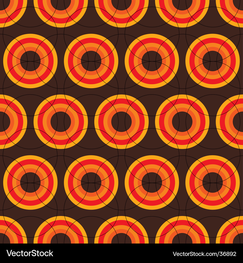 Retro Brown Circle Pattern Vector Image