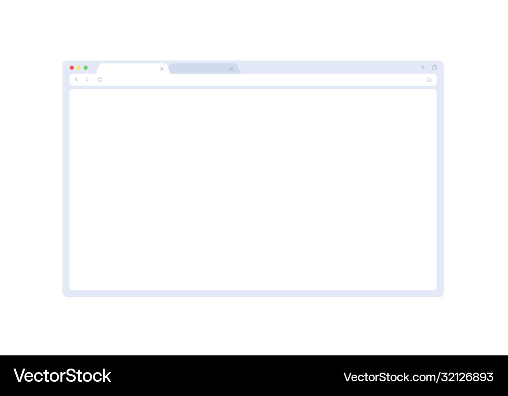 Browser Window Mockup - Website Template vector image