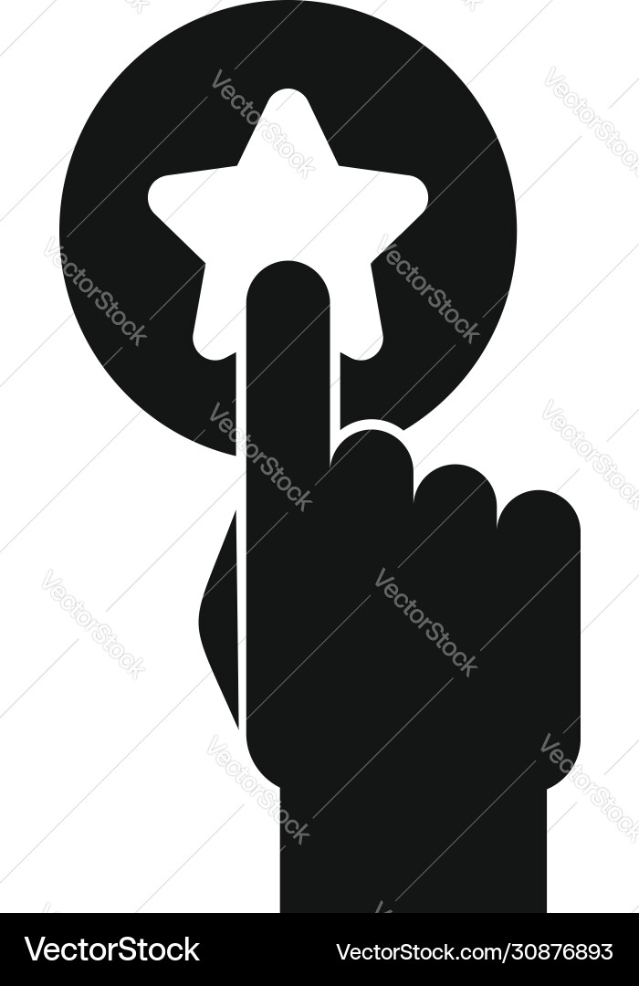 Campaign push button icon simple style Vector Image