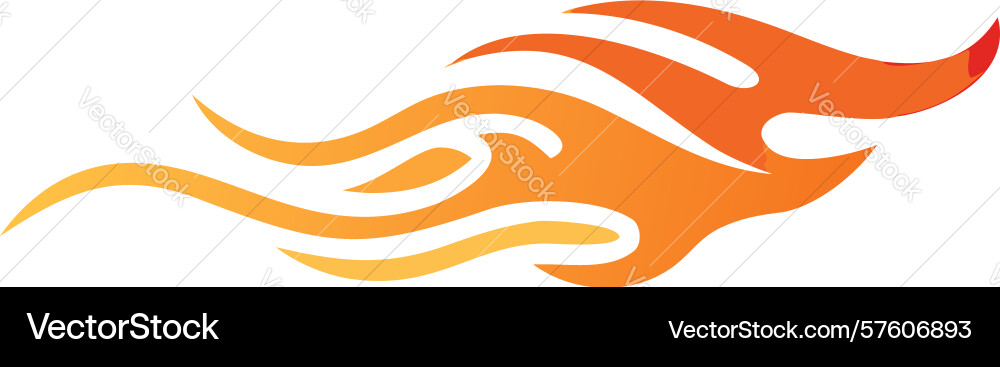 Dynamic fire flame symbol design generative ai Vector Image
