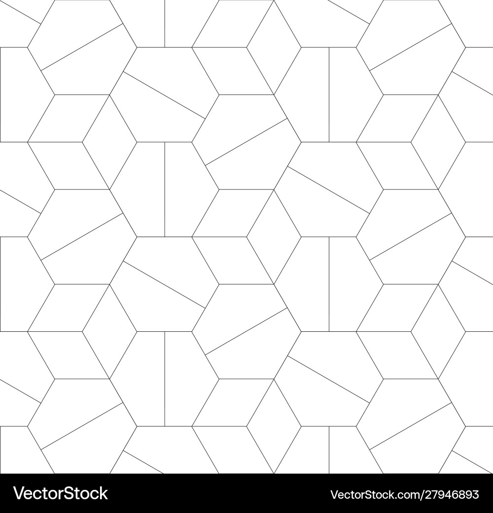 Linear Geometric Polygon Pattern vector image