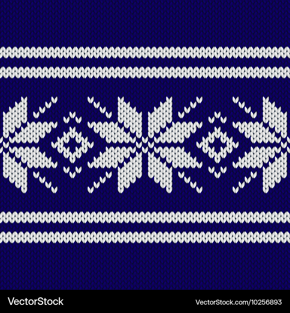 Nordic Knitted Pattern Vector Image