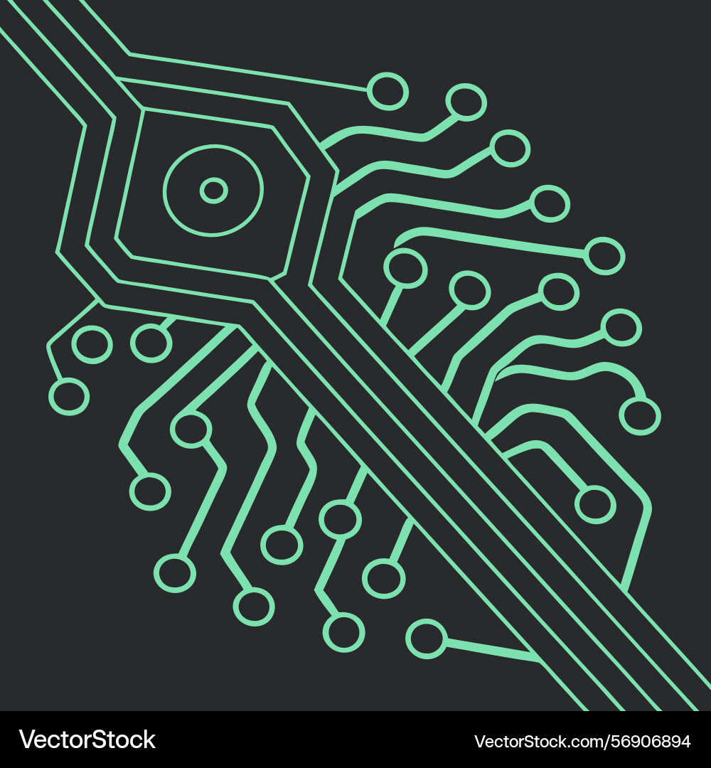 Abstract technology circuit board design pattern vector image