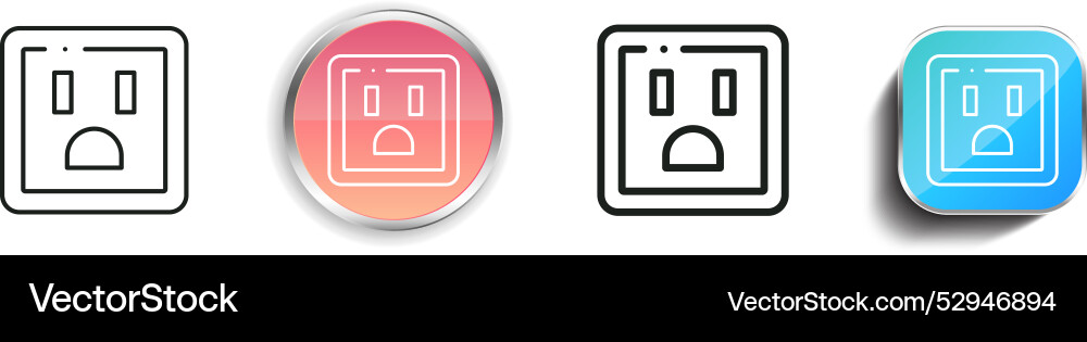 Connection icon thin linear regular and button Connection icon thin linear regular and button vector image