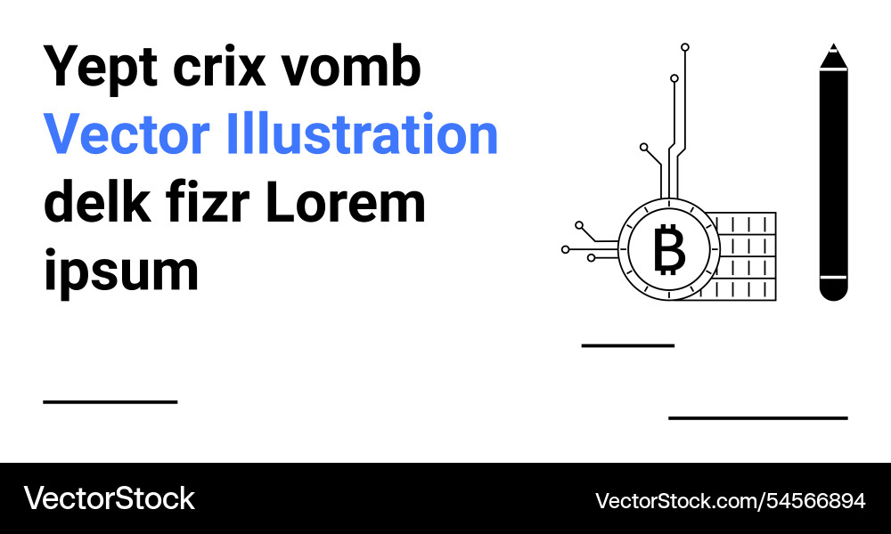 Cryptocurrency bitcoin circuit with blockchain Cryptocurrency bitcoin circuit with blockchain vector image