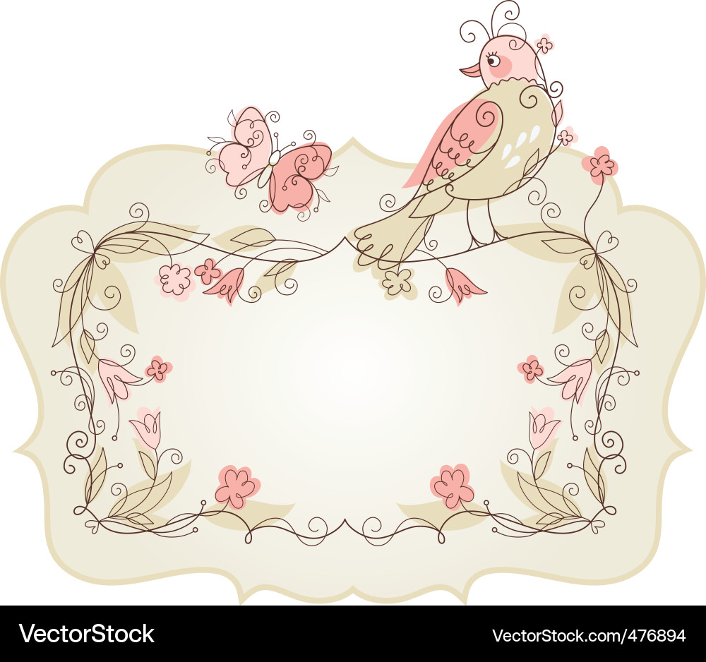 Floral Frame Border Royalty Free Vector Image - VectorStock