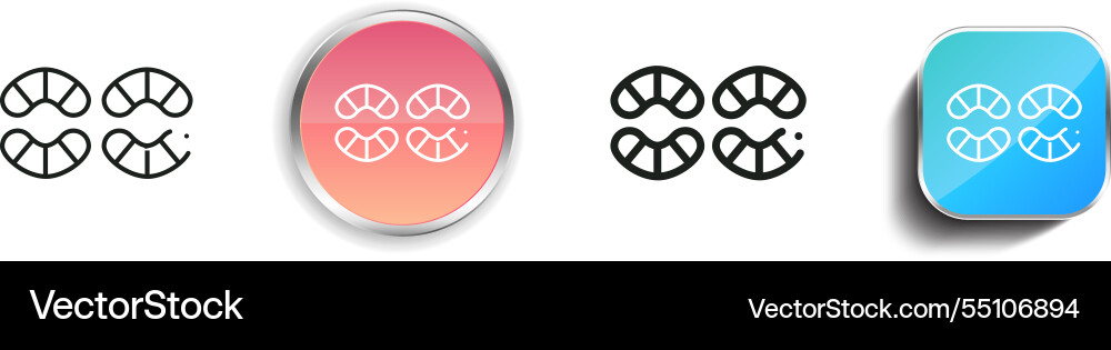 Jelly beans icon thin linear regular and button Jelly beans icon thin linear regular and button Vector Image