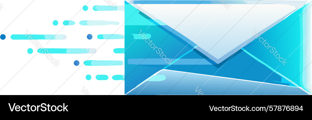 Streamlined digital mail envelope with data Vector Image