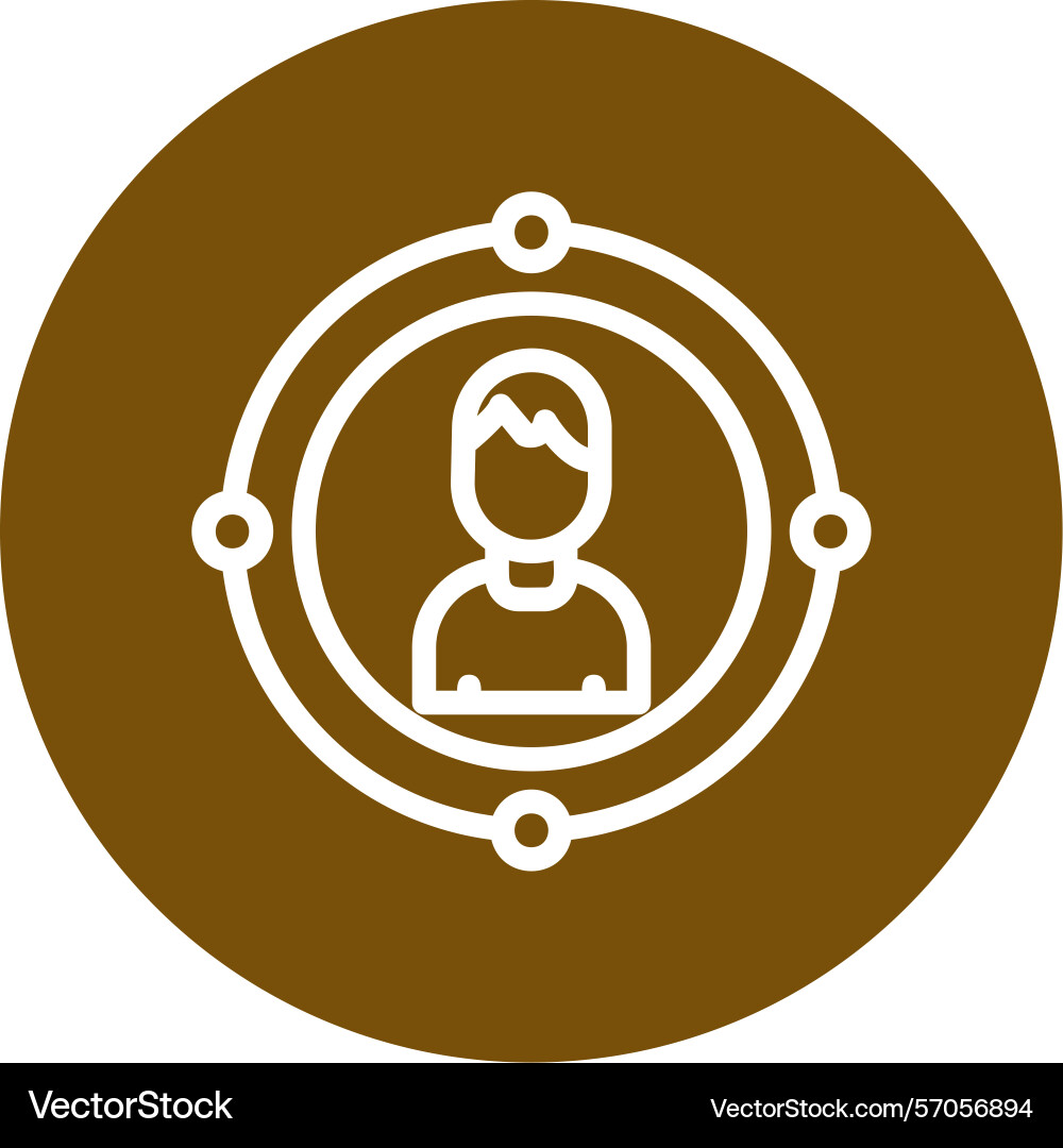 User line circle style icon design vector image