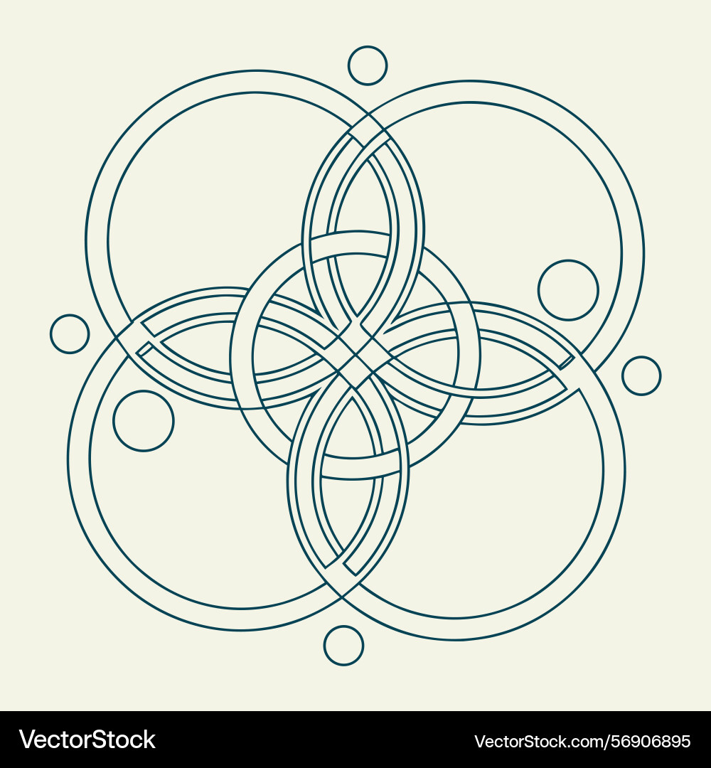 Abstract geometric circular design element vector image