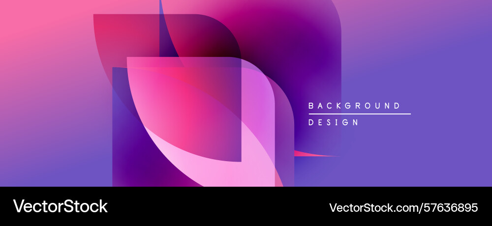 Abstract gradient background overlapping shapes Vector Image