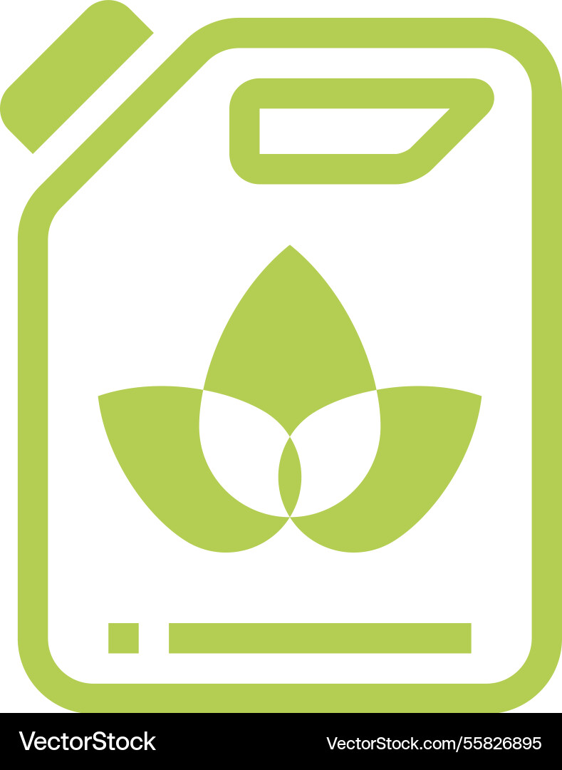 Biofuel flat line web icon concept Royalty Free Vector Image