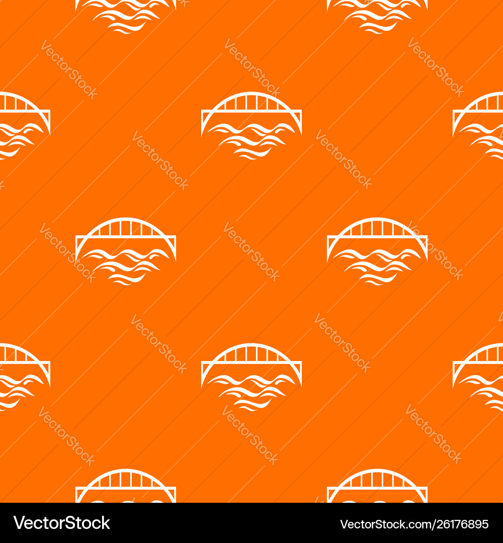 Bridge pattern orange Bridge pattern orange vector image