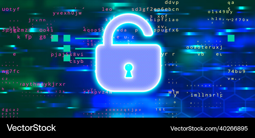 Internet cyber security background digital Internet cyber security background digital vector image