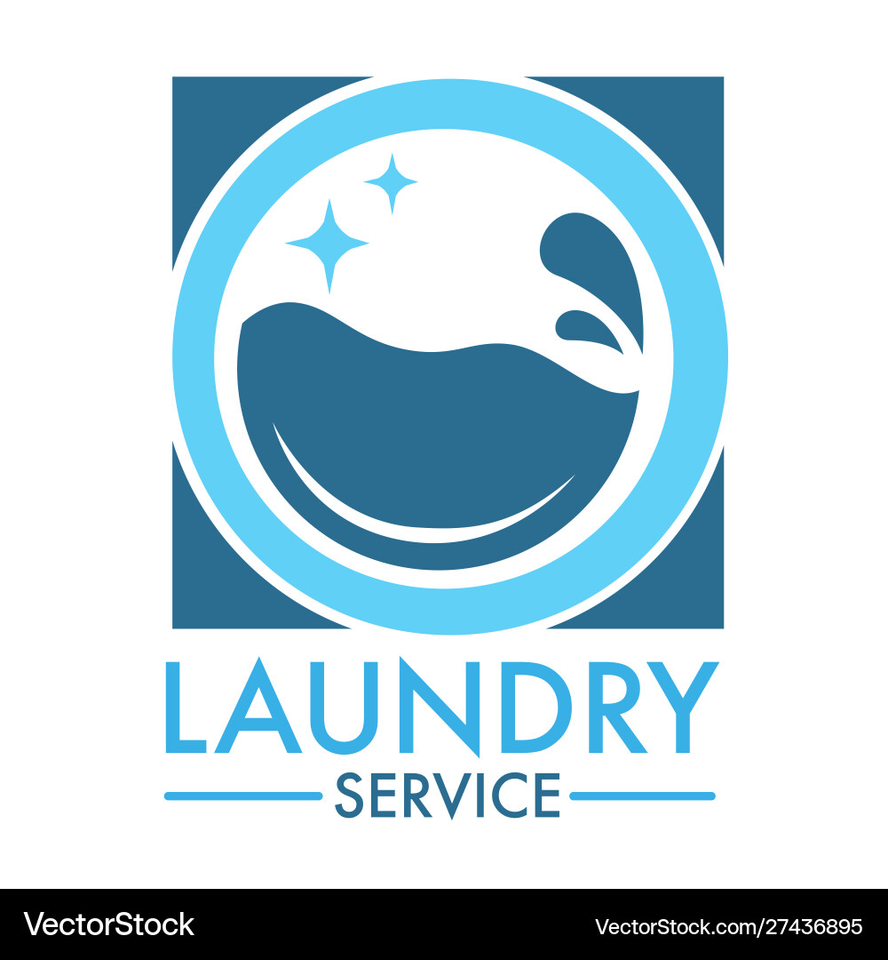 Laundry service logo for professional cleaning Laundry service logo for professional cleaning vector image