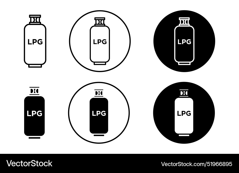 Lpg icon mark set symbol for web application Vector Image