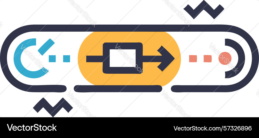Abstract digital circuit connection icon design vector image
