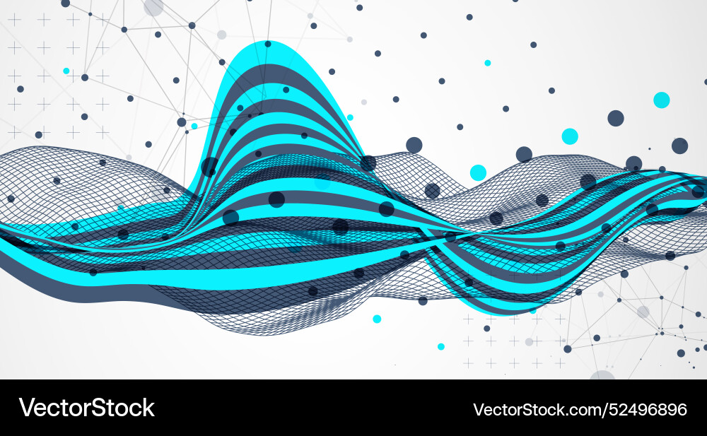 Abstract wavy background with cyan lines Abstract wavy background with cyan lines vector image