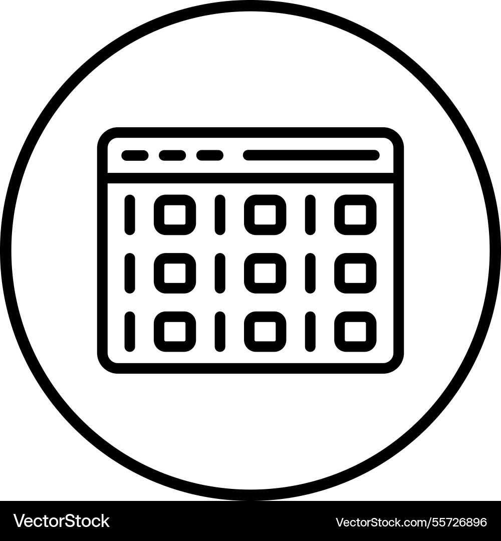 Binary code icon design Vector Image