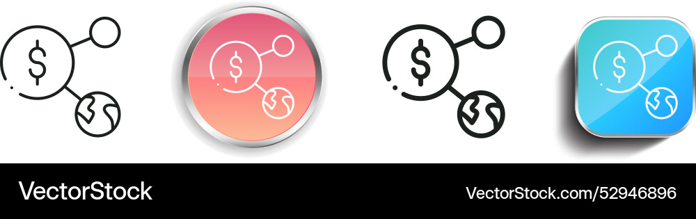 Connection icon thin linear regular and button Connection icon thin linear regular and button vector image