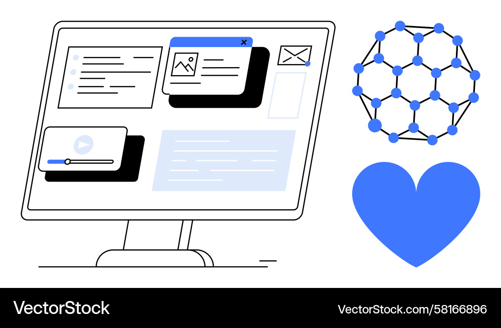 Digital Content & Web Elements Vector Image
