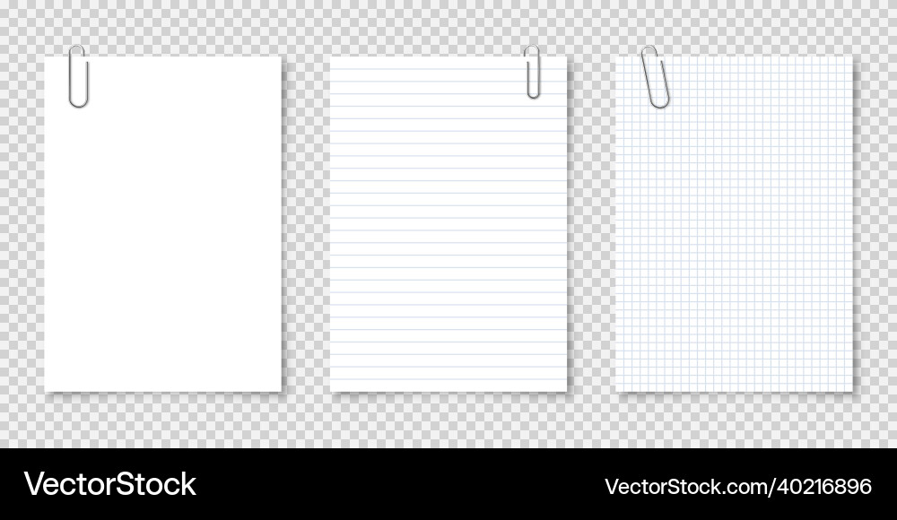 Realistic blank paper sheets in a4 format Realistic blank paper sheets in a4 format vector image