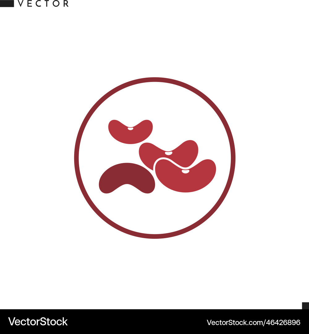 Red kidney beans logo Vector Image
