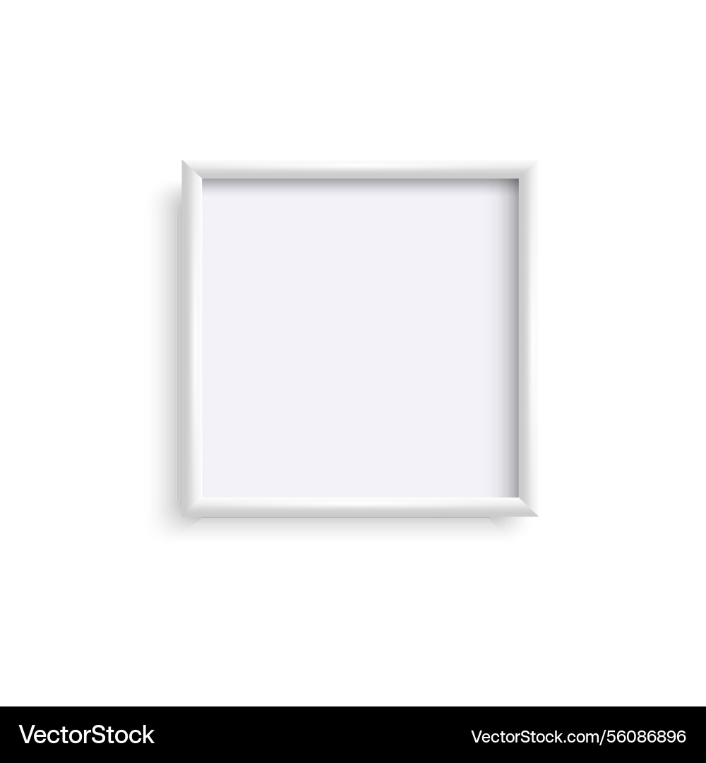 White square blank frame isolated Royalty Free Vector Image