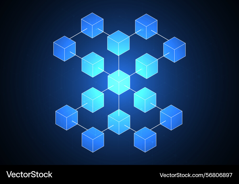 Abstract blockchain digital technology concept Abstract blockchain digital technology concept Vector Image