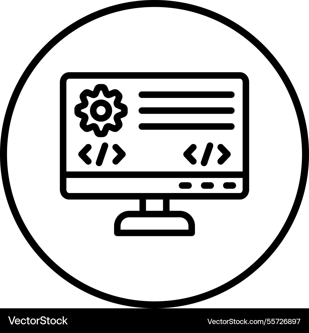 Backend icon design vector image