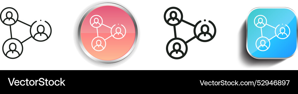 Connection icon thin linear regular and button Connection icon thin linear regular and button vector image