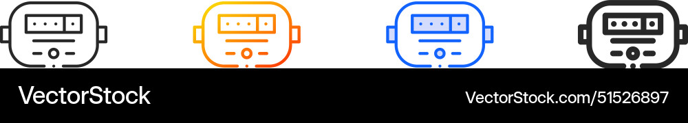 Counter iconthin linear gradient blue stroke Vector Image